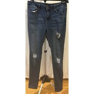 Hammer Jeans Womens Distressed Skinny Size 9 Blue Denim